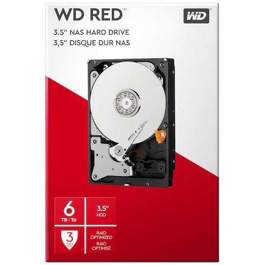 WD Desktop Red 3,5" intern harddisk for NAS (6 TB)