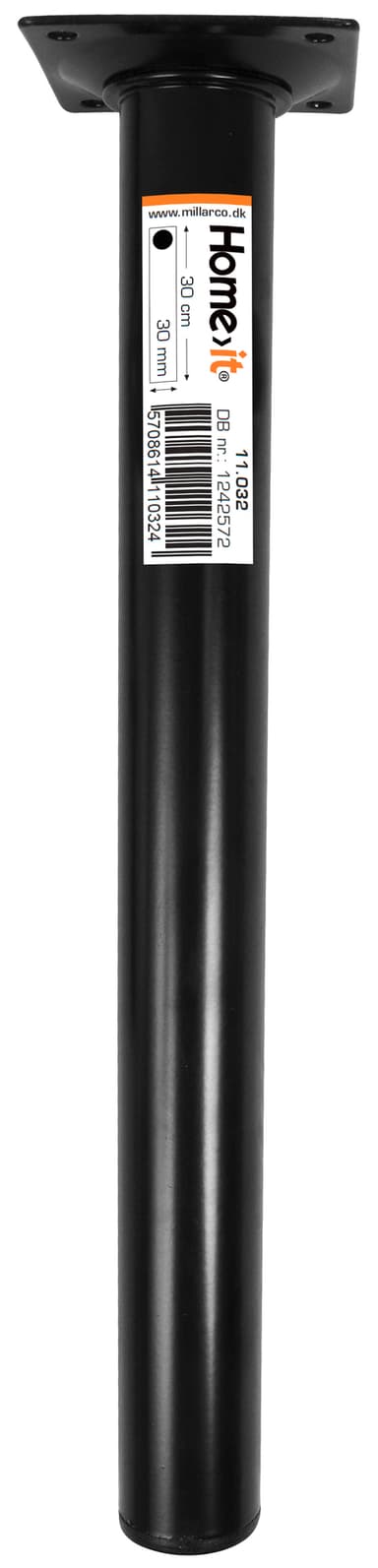 Bordsben 30 cm - dia. 30 mm - svart