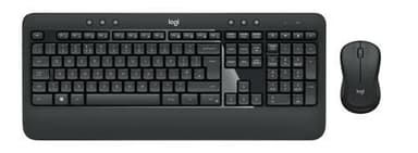 Logitech MK540 Advanced, Trådløs, RF kabel-fri, Membrannøkkelbryter, QWERTZ, Svart, Hvit, Mus inkludert