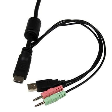 StarTech.com SV211HDUA, 1920 x 1200 piksler, Svart