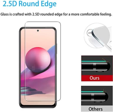 Skjermbeskytter Xiaomi Redmi Note 10 Herdet glass 2-pakke