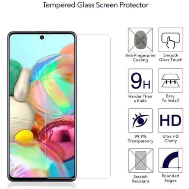 Skjermbeskytter Samsung A21 Herdet glass Gjennomsiktig 2-pakning