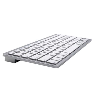 Trådløst tastatur Bluetooth 3.0 Hvit / sølv