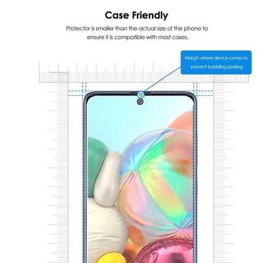 Skjermbeskytter Samsung A21 Herdet glass Gjennomsiktig 2-pakning