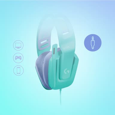 Logitech G335 gaming headset (mint)