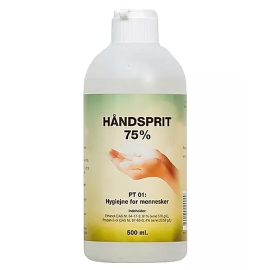 Hånddesinfiseringsmiddel med 75% alkohol fra Dankemi - 500 ml