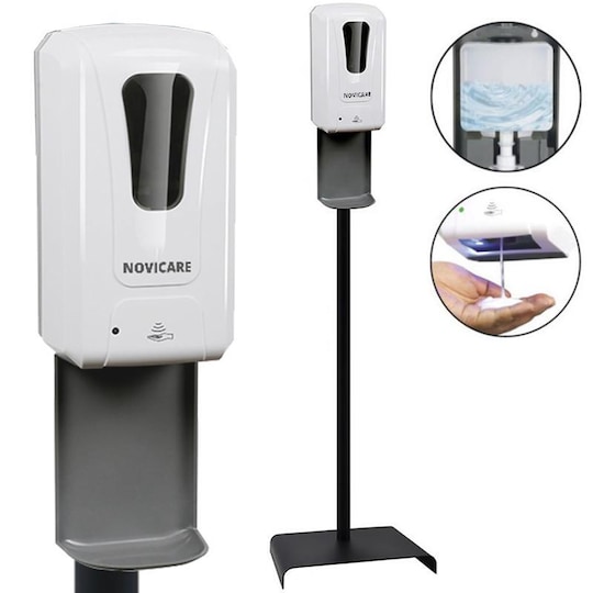 Dispenser med sensor for håndalkohol inkl. Gulvstativ D1406ST - Novicare