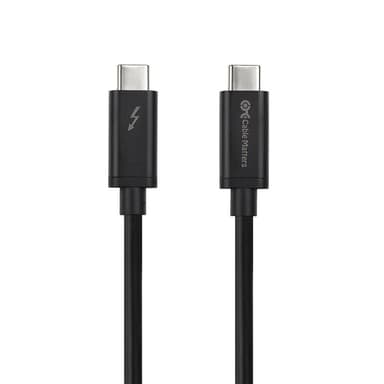Cable Matters Intel Certified Thunderbolt 3 USB C Kabel 2M 20Gbps 100W Power Delivery Dual 4K 60Hz UHD Black