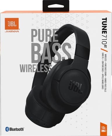 JBL Tune 710BT trådløse around-ear hodetelefoner (sort)