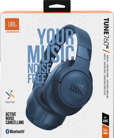 JBL Tune 760NC trådløse around-ear hodetelefoner (blå)