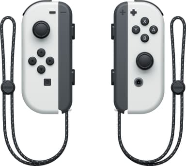 Nintendo Switch OLED gamingkonsoll med hvite Joy-Con-kontroller