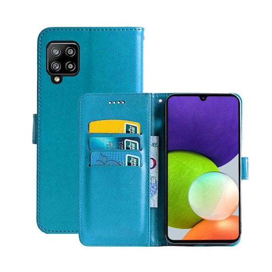 Lommebokdeksel 3-kort Samsung Galaxy A22 4G  - Lyse blå