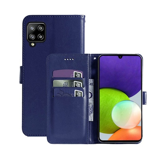 Lommebokdeksel 3-kort Samsung Galaxy A22 4G  - Mørke blå