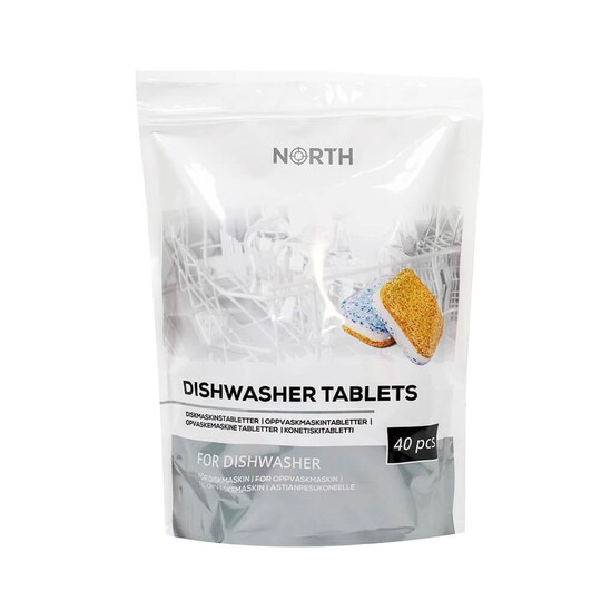 NORTH Tabletter for oppvaskmaskin 40-pakning