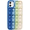 iPhone 11 Pro Max deksel Fidget bobler silikon Blå / grønn / hvit