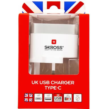 USB-lader USB-C 5.4A Storbritannia