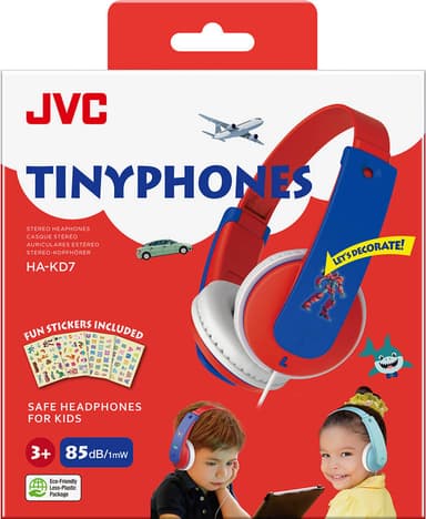 JVC Kids KD7 85dB on-ear hodetelefoner (rød)