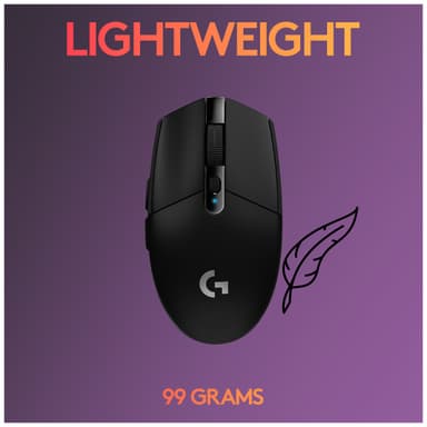 Logitech G305 trådløs gamingmus (sort)