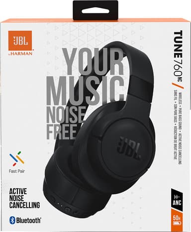 JBL Tune 760NC trådløse around-ear hodetelefoner (sort)