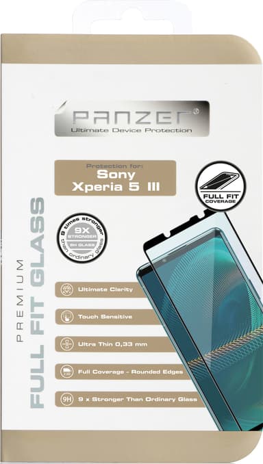 Panzer Full-Fit Sony Xperia 5 III skjermbeskytter (sort)