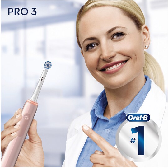 Oral-B Pro3 3400N elektrisk tannbørste 291077 (rosa)