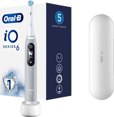 Oral-B iO6 elektrisk tannbørste 377788 (grå opal)