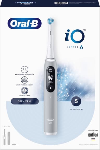 Oral-B iO6 elektrisk tannbørste 377788 (grå opal)