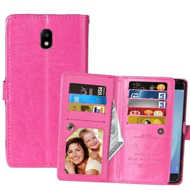 Dobbeltflip Flexi 9-kort Samsung Galaxy J5 2017 (SM-J530F)  - Rosa