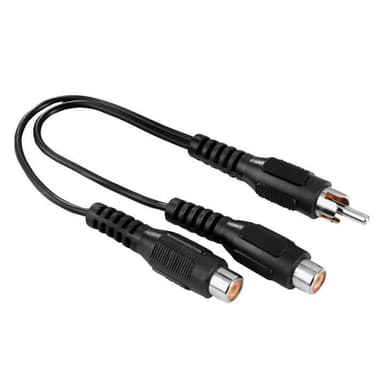 Hama RCA-adapter (1 x RCA hann - 2 x RCA hunn)