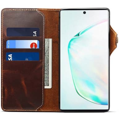 Lommebokdeksel 3-kort ekte lær Samsung Galaxy Note 10 (SM-N970F)  - b