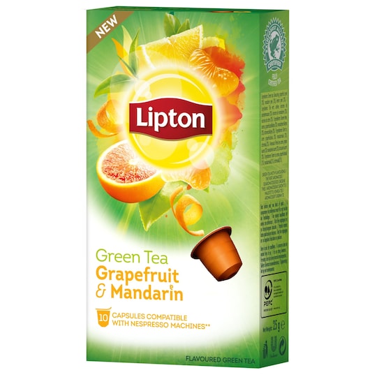 Lipton tekapsler - Green Tea Grapefruit Mandarine