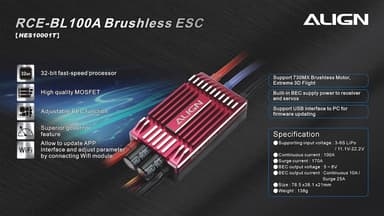 Align 100A ESC 3-6S inc BEC