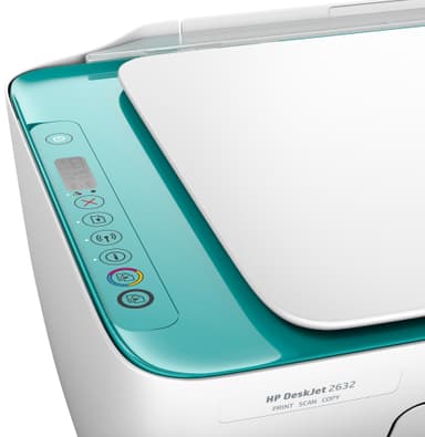 HP DeskJet 2632 AIO farge inkjet-skriver (hvit/turkis)