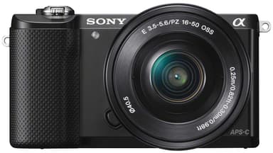 Sony A5000 systemkamera m/16-50mm PZ objektiv (sort)