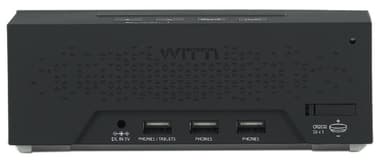 Witti BEDDI Charge vekkerklokke (sort)