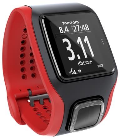 TomTom Multi-Sport Cardio sportsklokke (sort/rød)