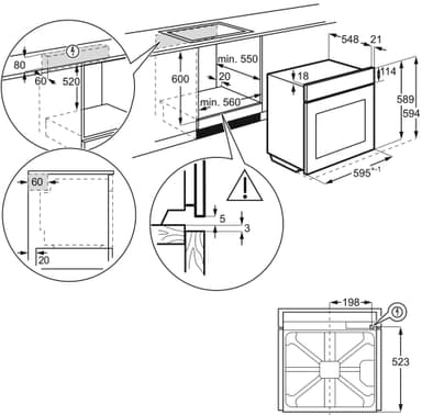 Electrolux stekeovn EOB100X