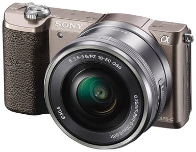 Sony Alpha A5100 kamera m/16-50 mm objektiv (titan)