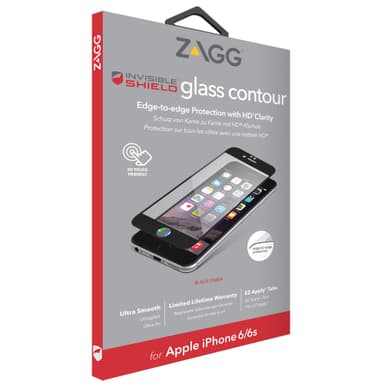 Zagg glass contour skjermbeskytter til iPhone 6/6S