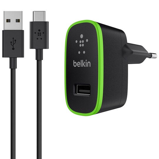 Belkin USB-C kabel + hjemmelader