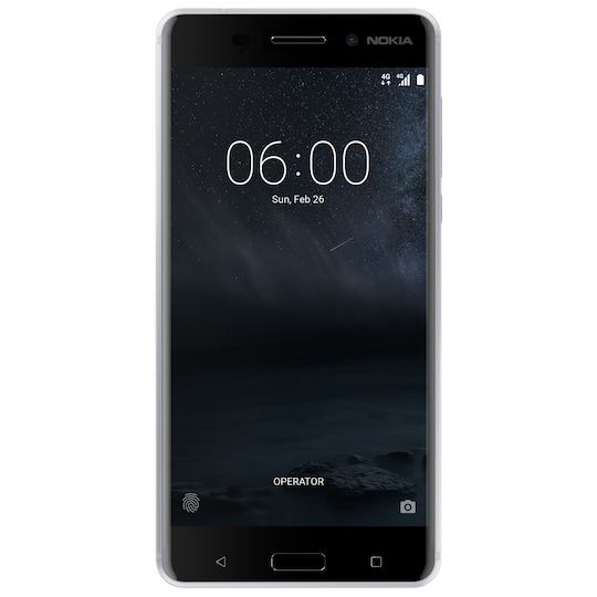Nokia 6 smarttelefon (sølv)