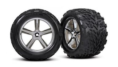 TRX-5374 Revo Gemini tires and rims 2pcs 14mm hex