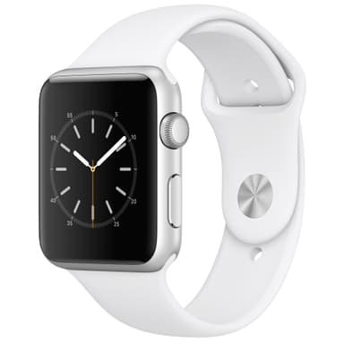 Apple Watch Series 1 Sport 42mm (sølv alu/hvit rem)
