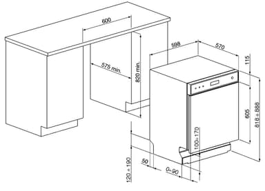 Smeg oppvaskmaskin LSP324BQX