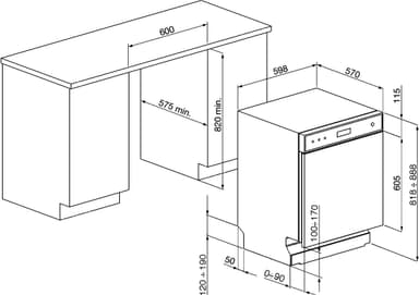 Smeg oppvaskmaskin LSP324BQX