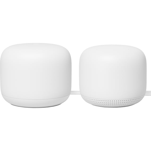 Google Nest WiFi 1+1 router og aksesspunkt (2-pakning)