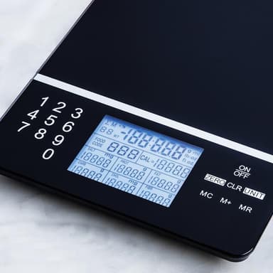 Smart digital kjøkkenvekt, svart