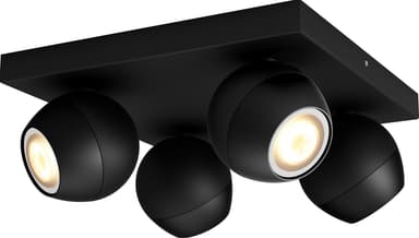 Philips Hue White Ambiance Buckram lampe (sort/4x 5,5 W GU10)