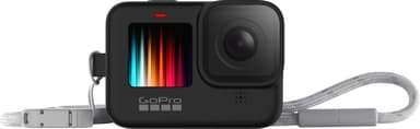 GoPro Hero 9 Black silikondeksel + snor (sort)