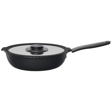 Fiskars Functional Form sauteringspanne m/lokk 1026575 (26 cm diam.)
